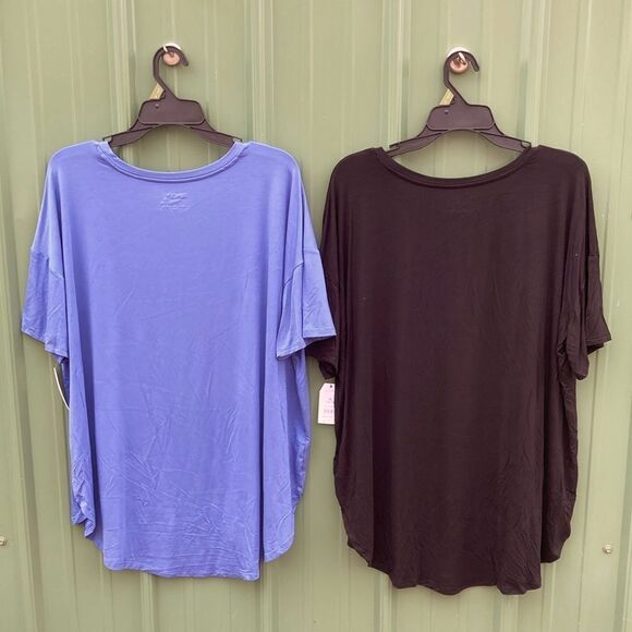 Elongated Soft Crewneck Tunic T-Shirts 2-Pack Size XL - Picture 2 of 12